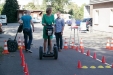 Heike Graalmann dreht auf dem Segway ihre Runden